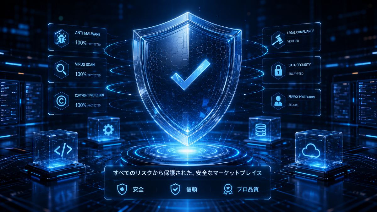 すべてのリスクから保護された、安全なマーケットプレイス